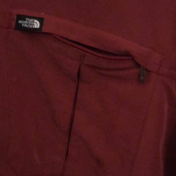 The North Face large Vintage Burgundy Mens button down long sleeve shirt - Picture 7 of 7